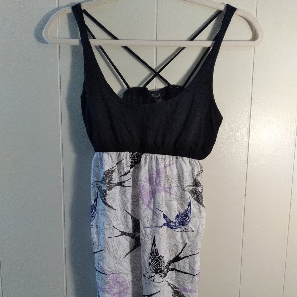 white and black cute summer dress